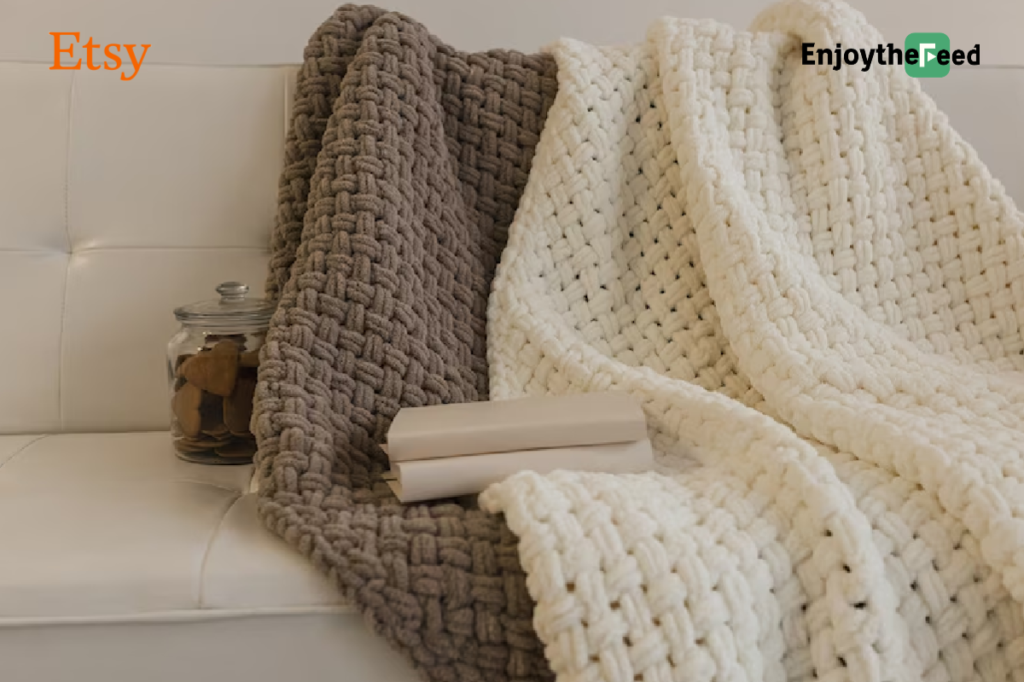 Cozy Comforts for Less: Discounted Handmade Blankets and Pillows on Etsy
