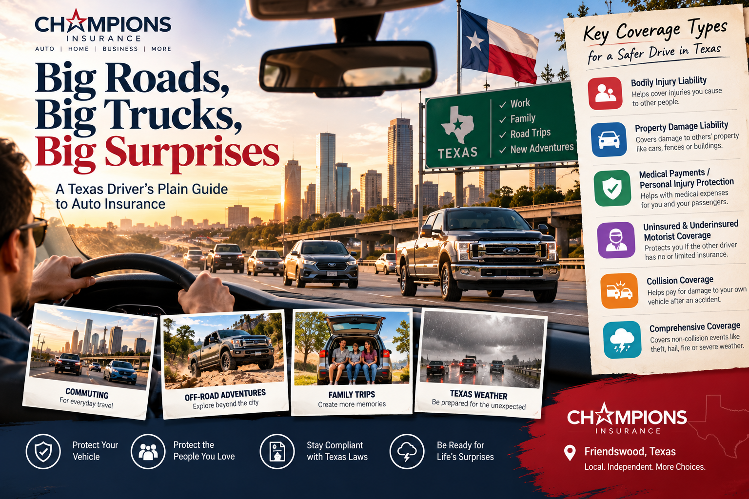 Big Roads, Big Trucks, Big Surprises: A Texas Driver’s Plain Guide to Auto Insurance