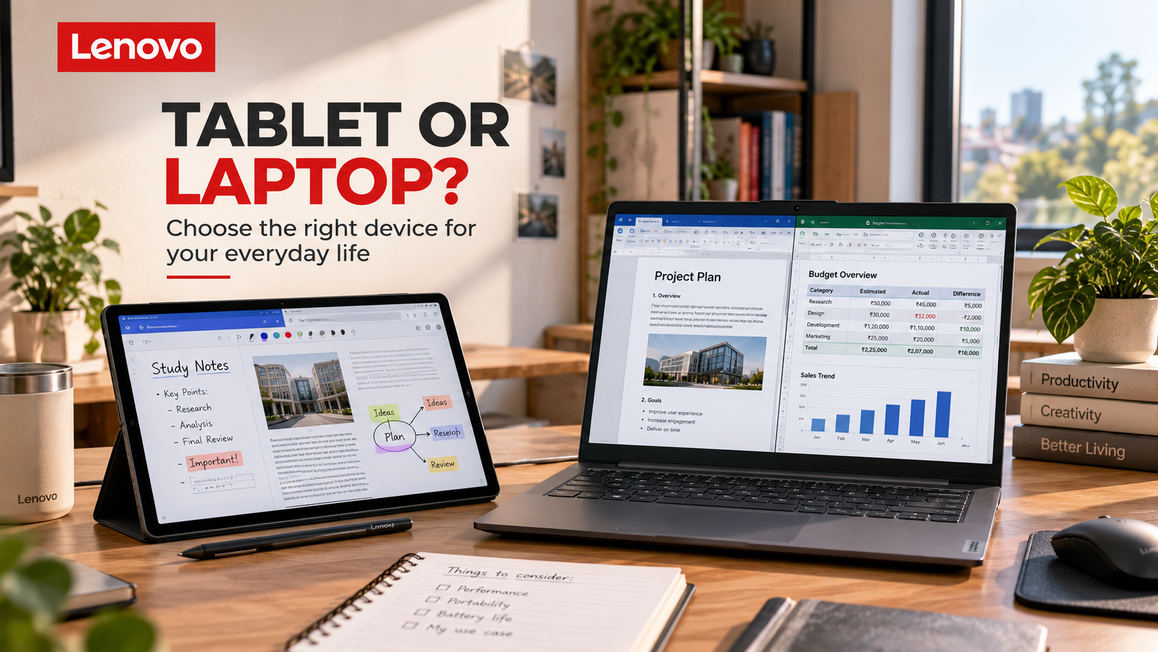 Tablet or Laptop? How to Choose the Right Device for Your Everyday Life Lenovo